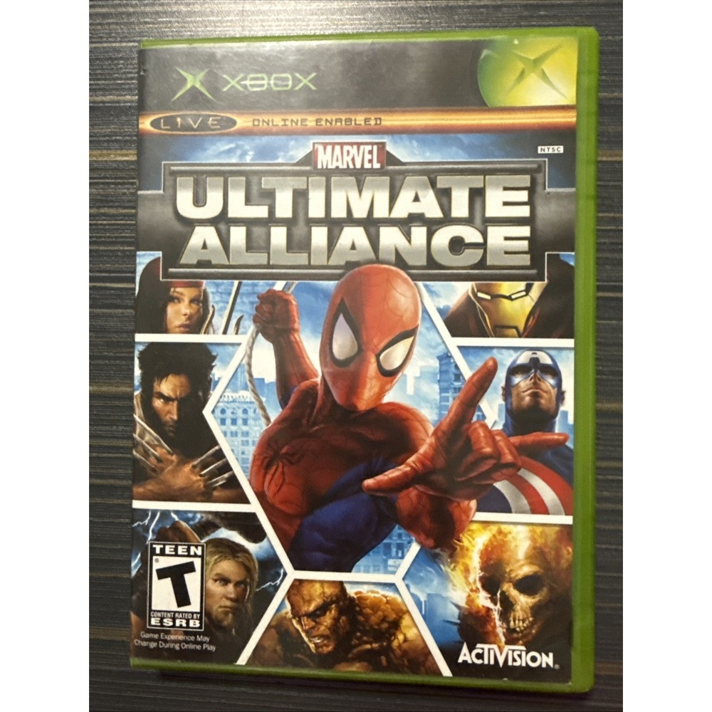 Marvel: Ultimate Alliance (Microsoft Xbox, 2006) w/ Manual CIB